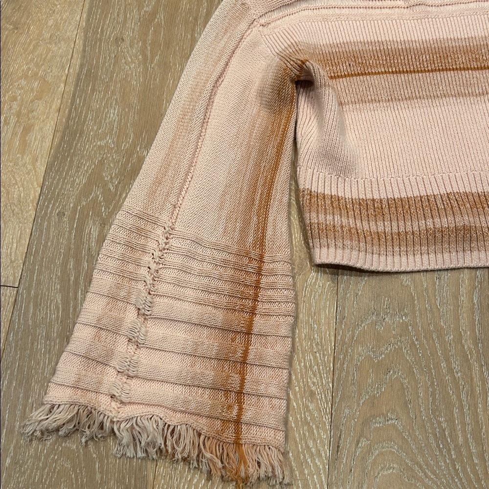 Free People Close to Me Peachy Pink Boho Sweater - Picture 4 of 10